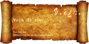 Volk Áron névjegykártya