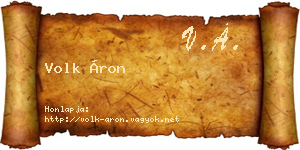 Volk Áron névjegykártya