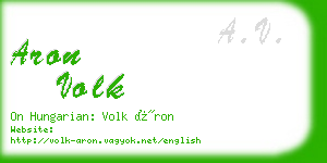 aron volk business card